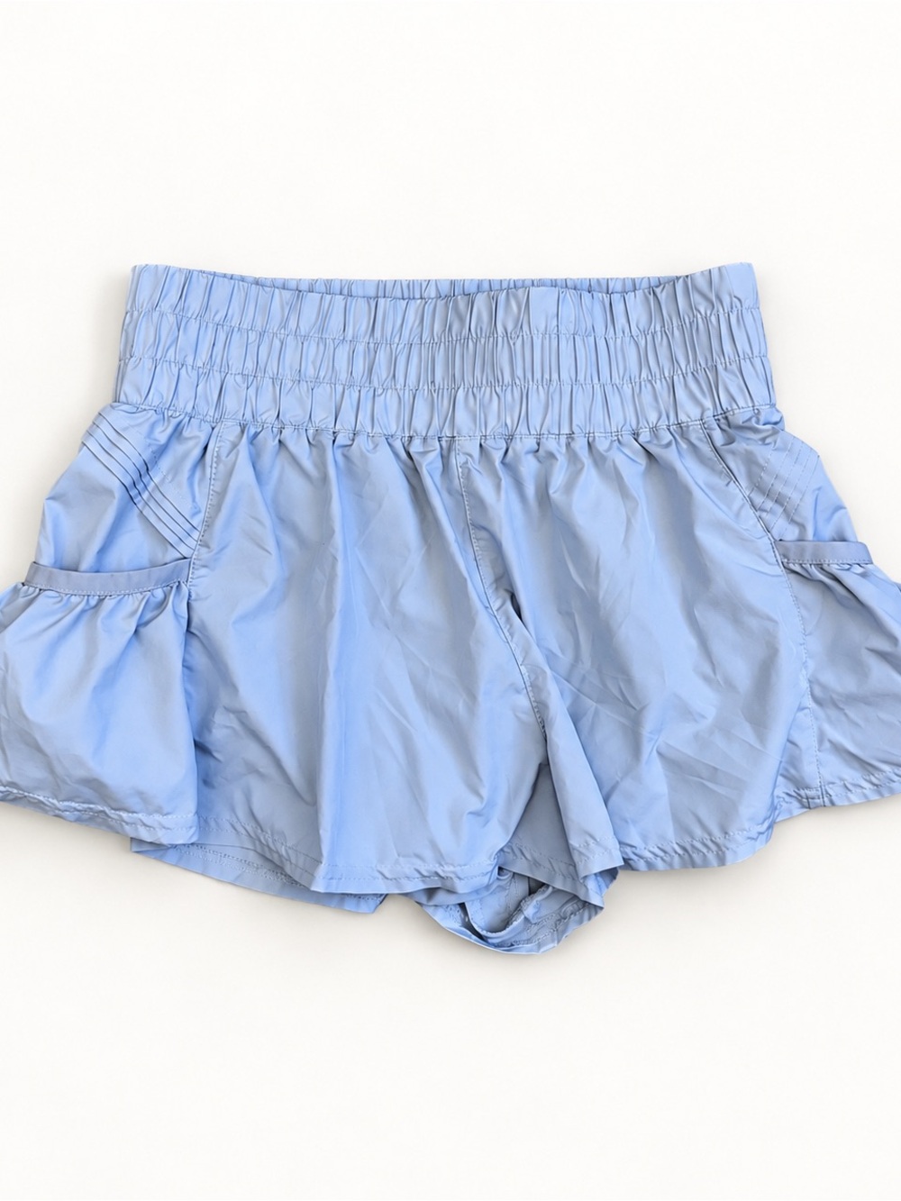 light blue Free People FP Movement Get Your Flirt On Shorts